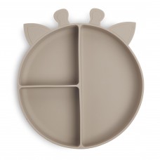 Nuuroo silikoninė lėkštė Giraffe Beige